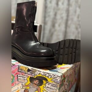 Jeffrey Campbell Glossy Black Combat Boots